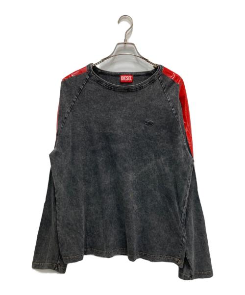 中古・古着通販】DIESEL (ディーゼル) ライン長袖カットソー グレー