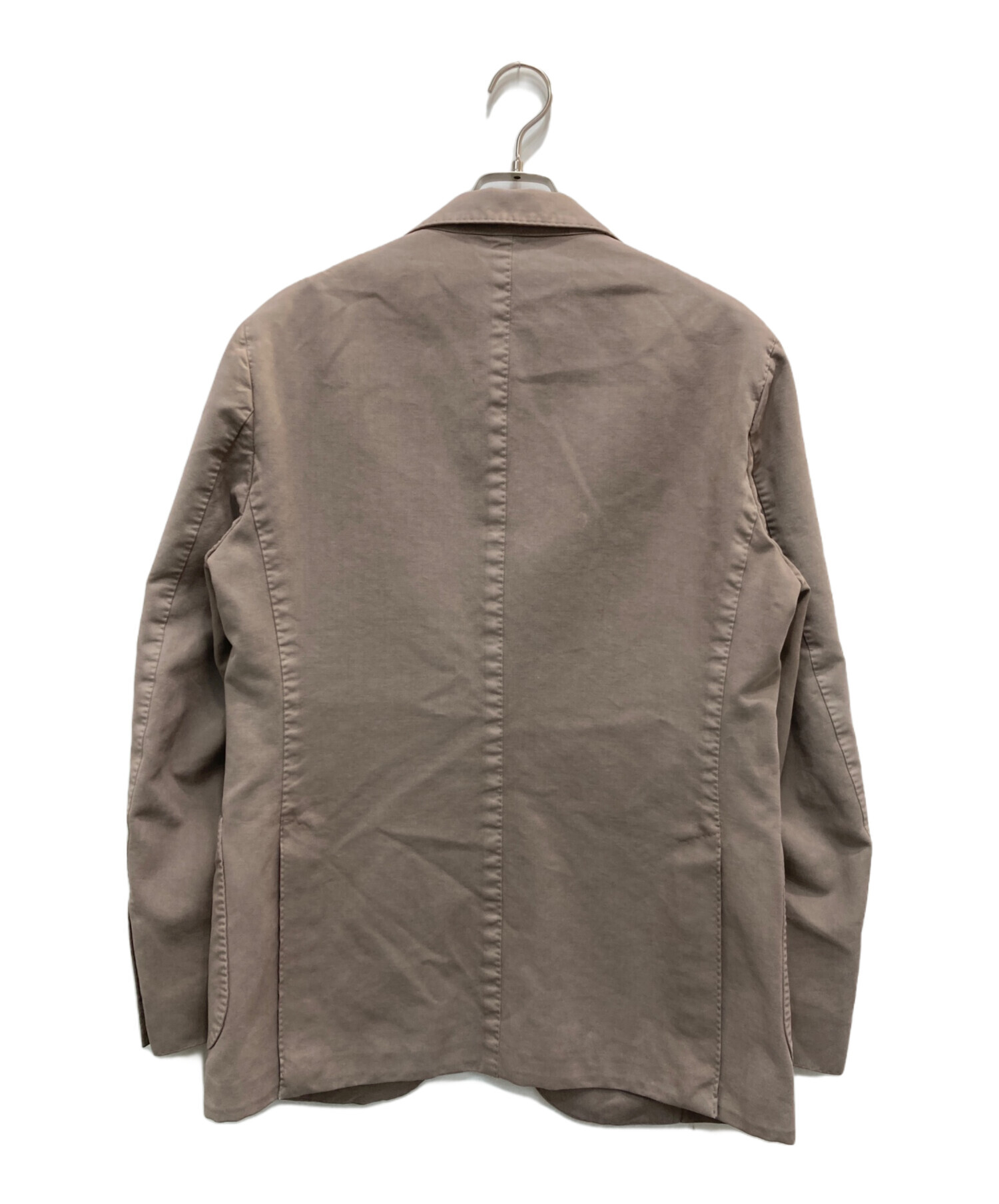 ラルディーニ　テーラードジャケット コットン/リネン グレージュ　50 中古・古着通販】LARDINI (ラルディーニ) コットン2Bテーラード