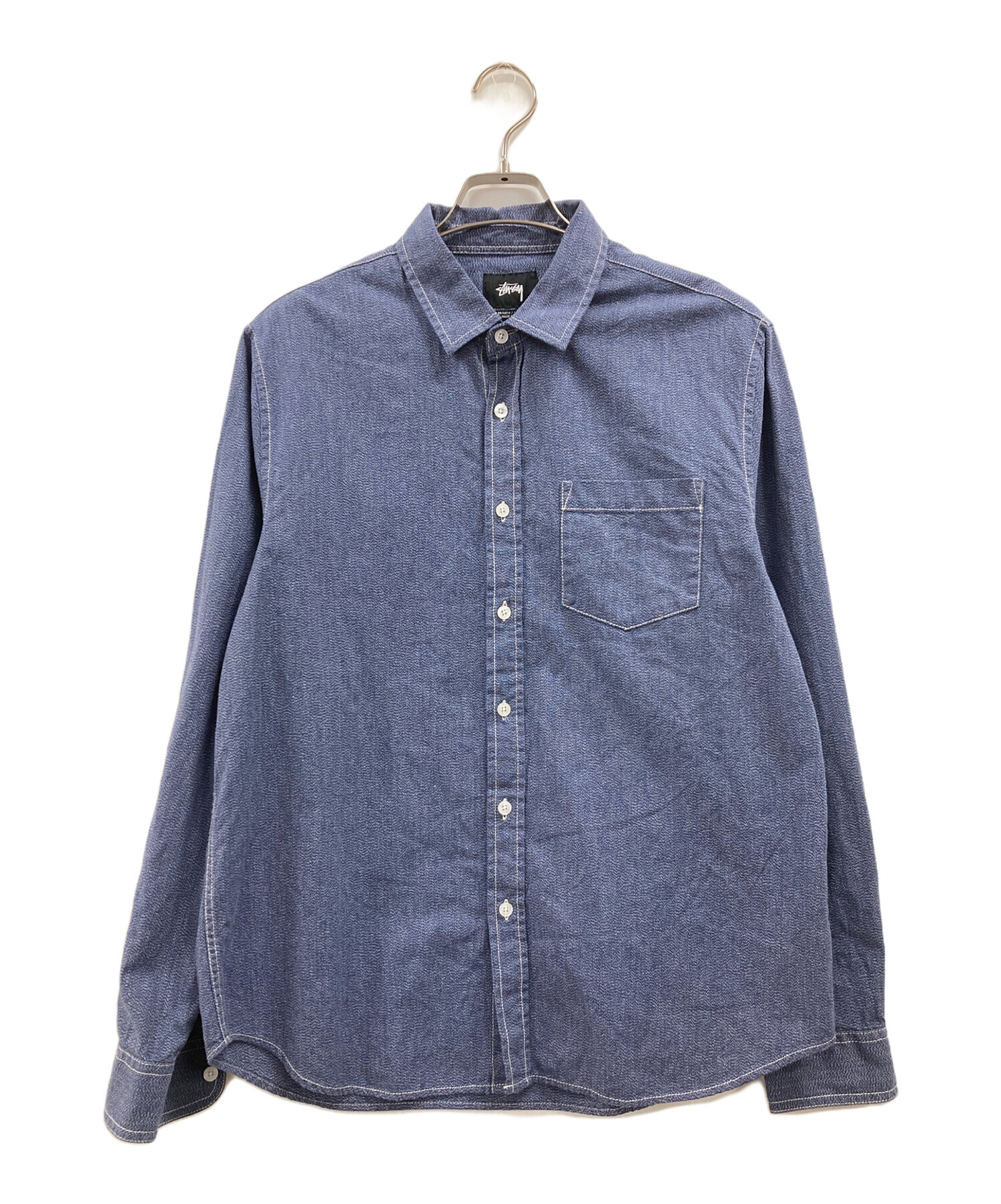 中古・古着通販】stussy (ステューシー) シャツ インディゴ 中古・古着通販】stussy (ステューシー) シャツ インディゴ