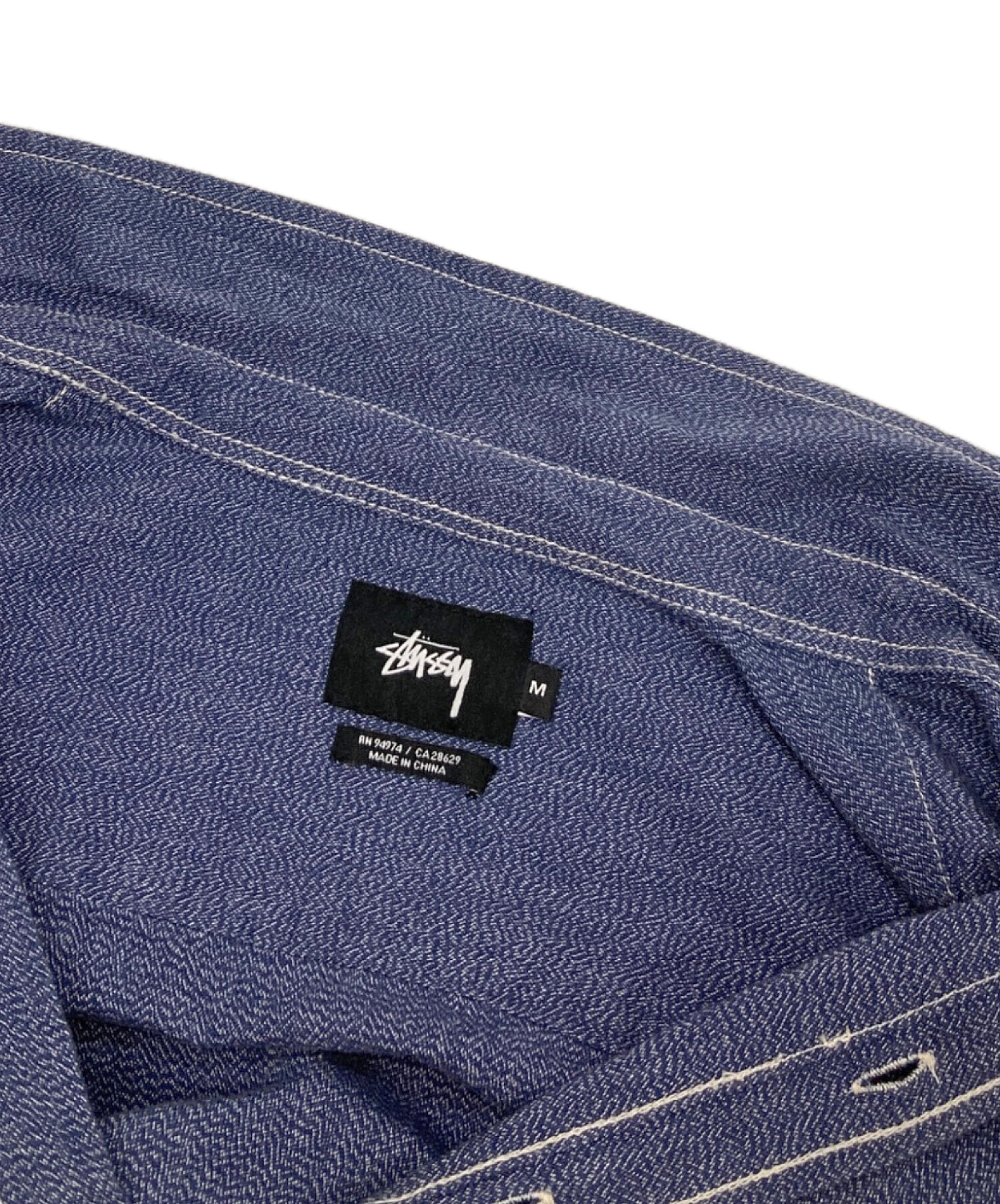 中古・古着通販】stussy (ステューシー) シャツ インディゴ 中古・古着通販】stussy (ステューシー) シャツ インディゴ
