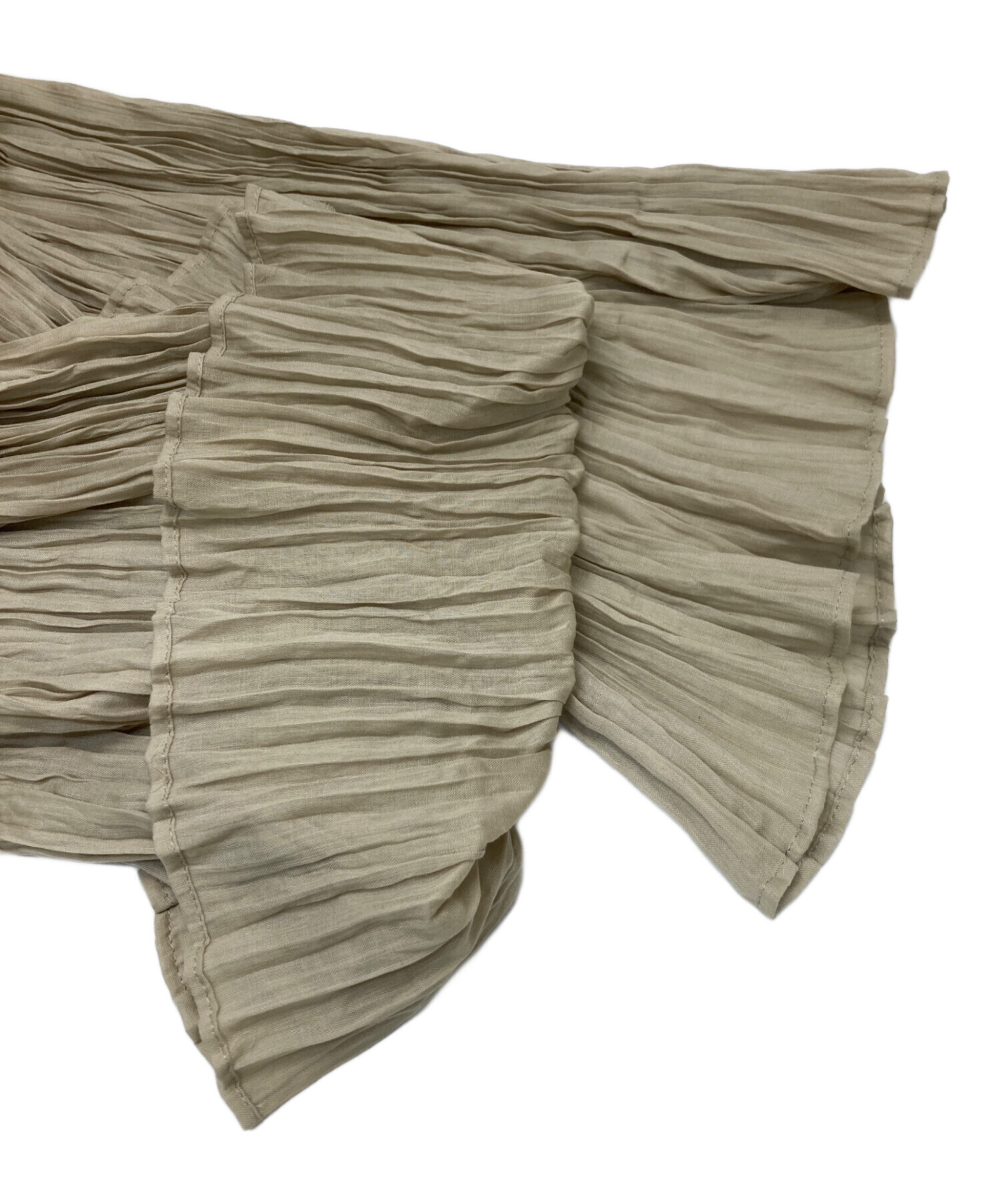 中古・古着通販】HYKE (ハイク) RANDOM PLEATED PANTS ベージュ サイズ