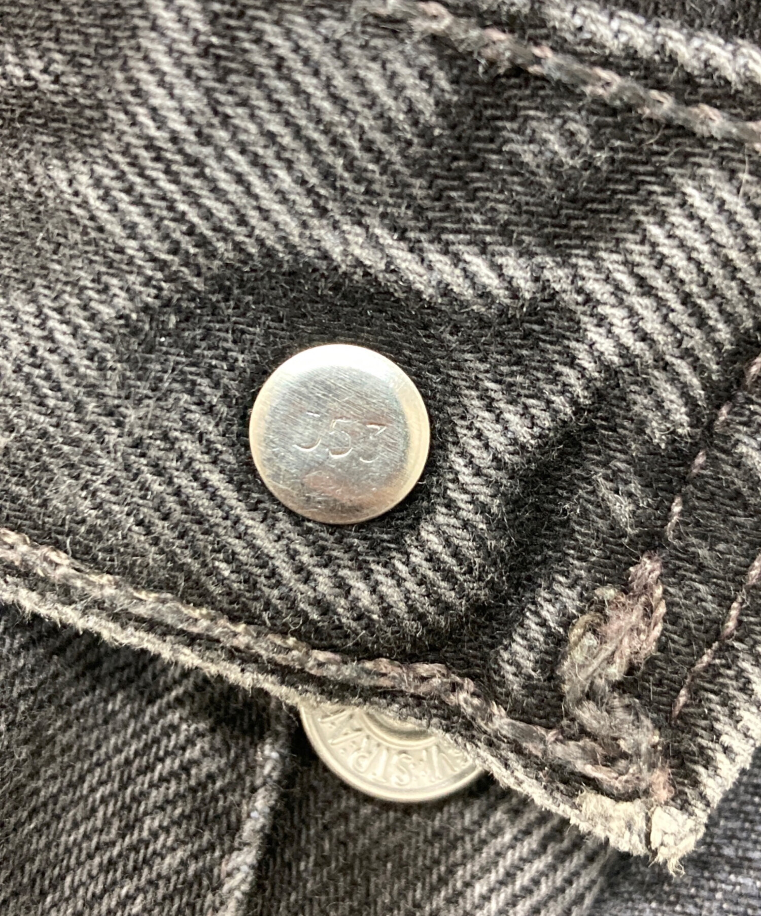 中古・古着通販】LEVI'S (リーバイス) 501後染めデニムパンツ ブラック