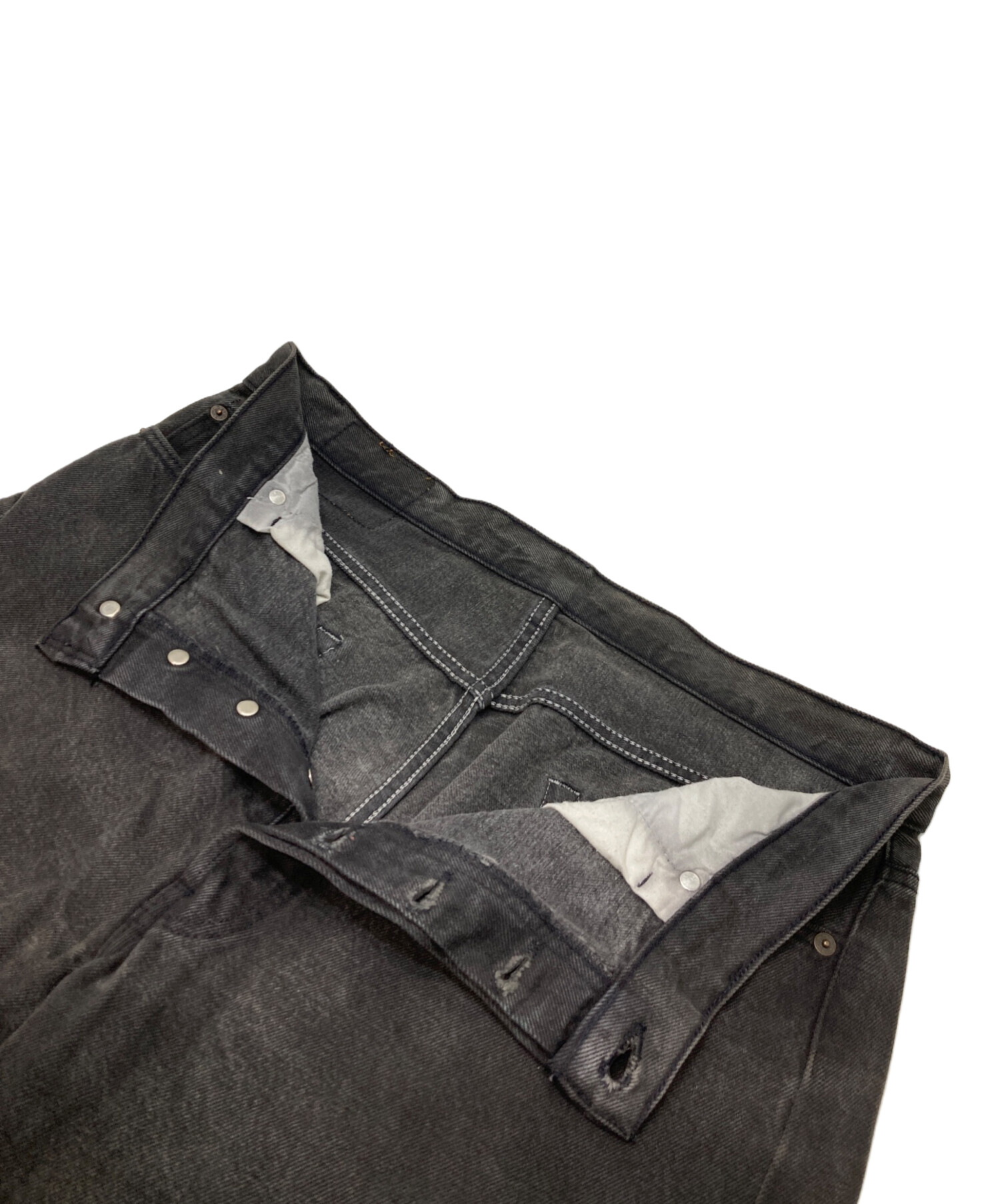 中古・古着通販】LEVI'S (リーバイス) 501後染めデニムパンツ ブラック