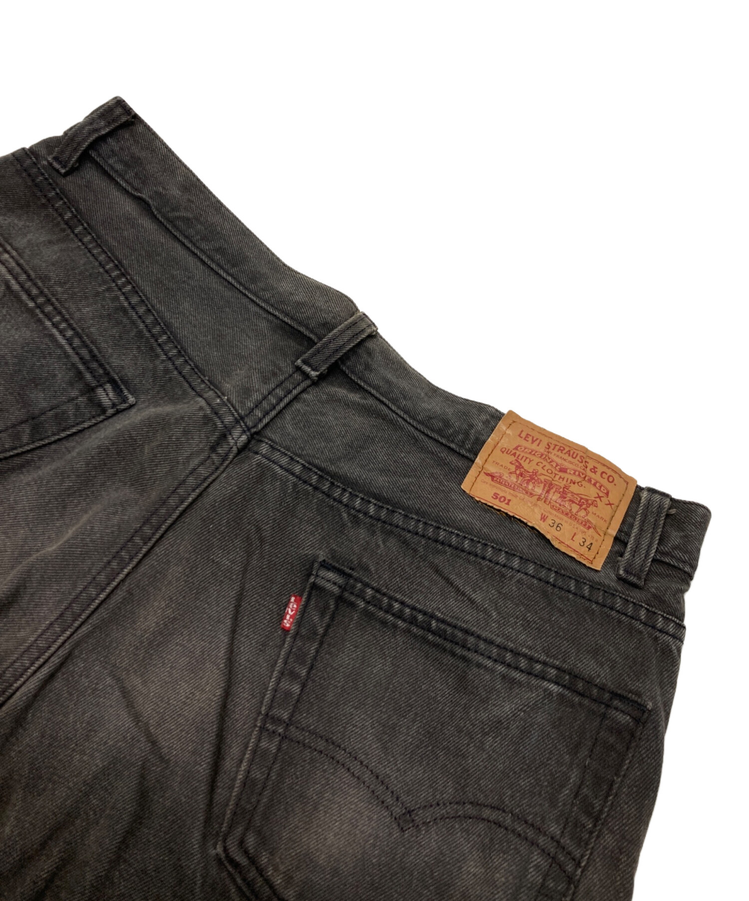 中古・古着通販】LEVI'S (リーバイス) 501後染めデニムパンツ ブラック