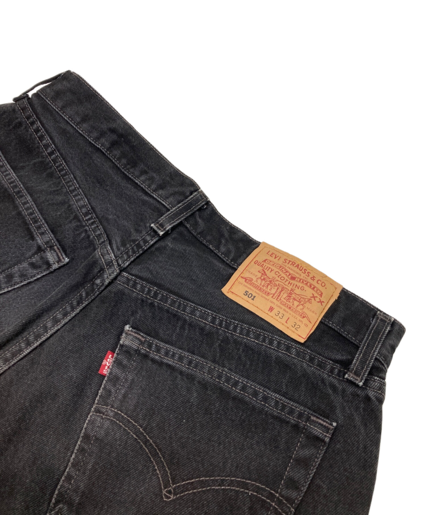 中古・古着通販】LEVI'S (リーバイス) 501後染めデニムパンツ ブラック