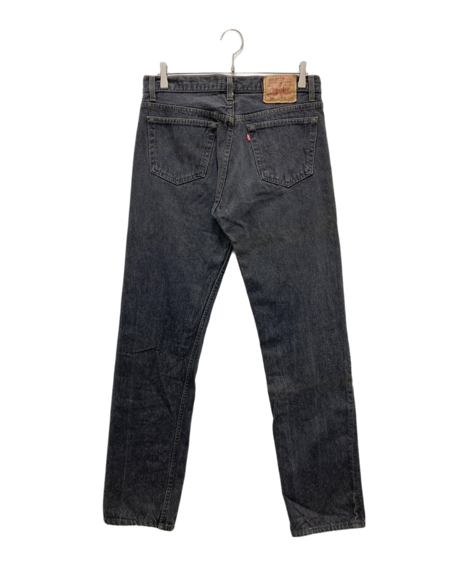 中古・古着通販】LEVI'S (リーバイス) 501先染めデニムパンツ ブラック