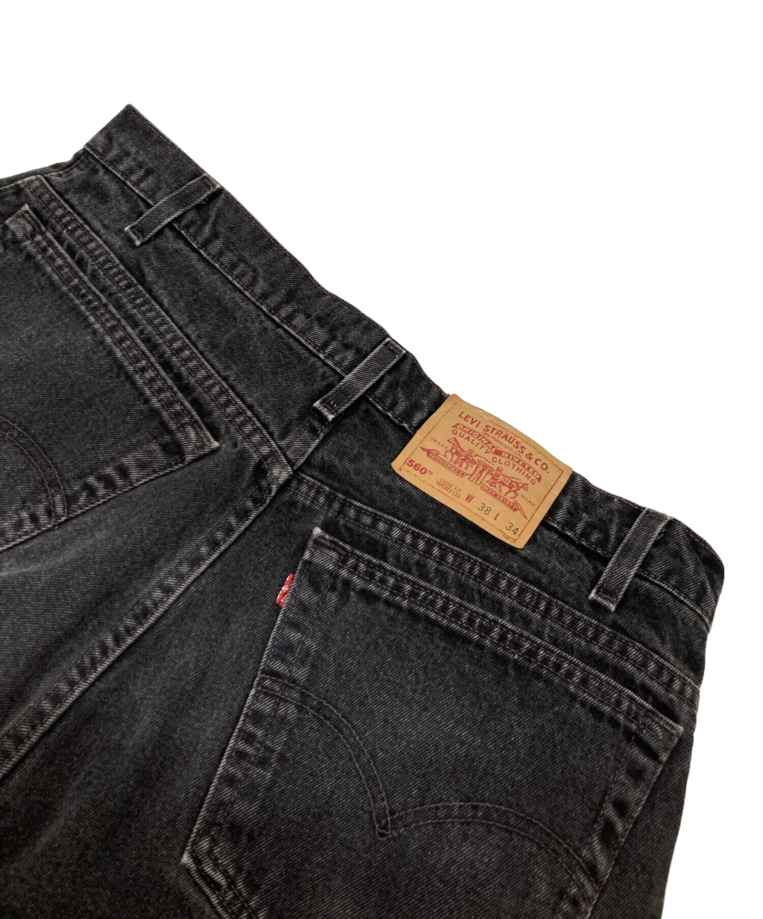 ●E470【アメリカ製】リーバイス560 デニムパンツ ブラック系 【W38】 中古・古着通販】LEVI'S (リーバイス) 560デニムパンツ ブラック
