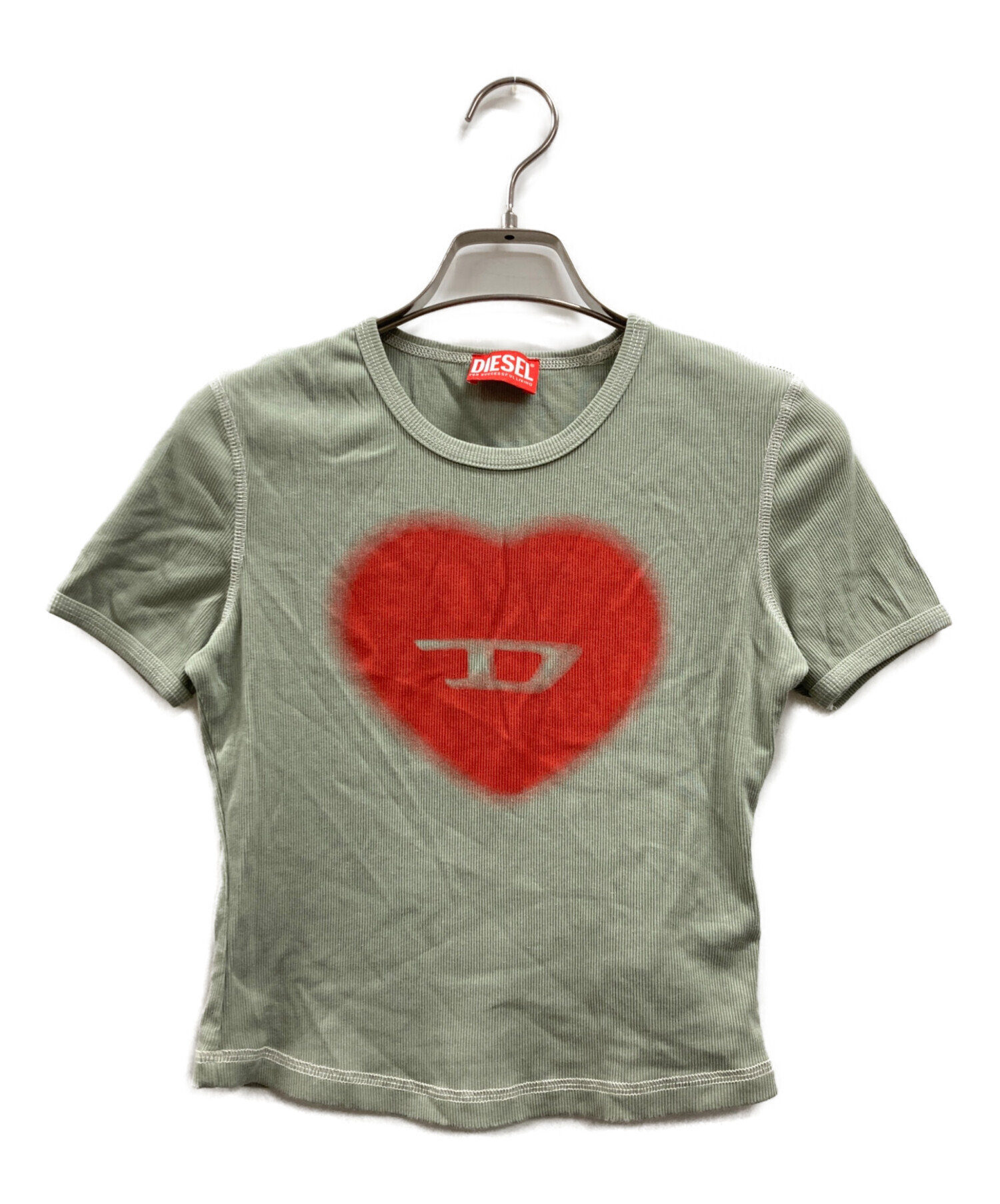 diesel ハートT 中古・古着通販】DIESEL (ディーゼル) ハートロゴTシャツ グリーン