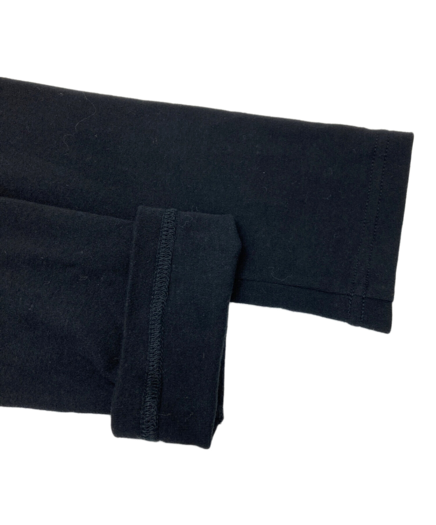 中古・古着通販】Y's (ワイズ) アシンメトリーカットソー ブラック