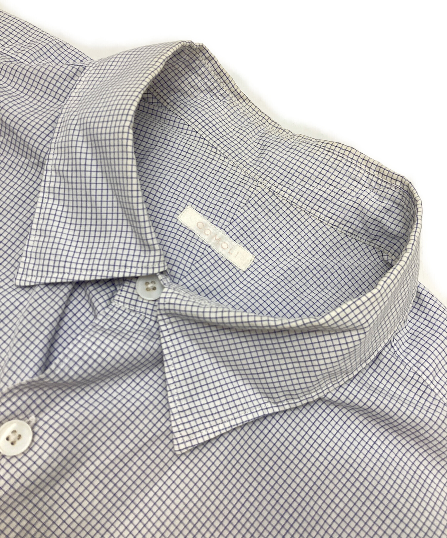 中古・古着通販】COMOLI (コモリ) ポプリンシャツ ブルー サイズ:3