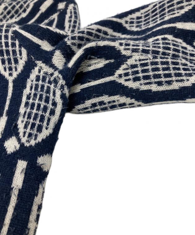 最終価格　TORY SPORT テニスラケット柄 カーディガン XS 最終価格 TORY SPORT テニスラケット柄 カーディガン XS