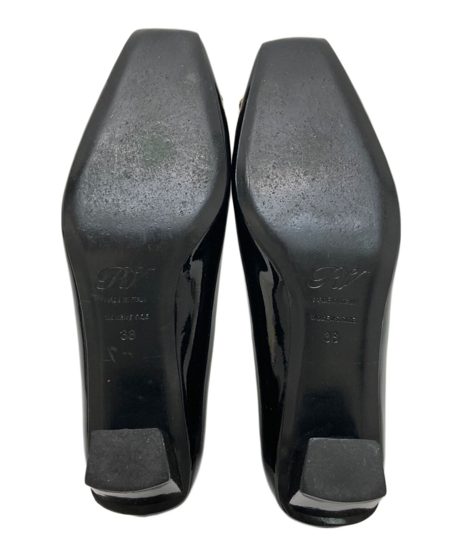 Roger vivier ロジェヴィヴィエ パンプス スクエアトゥ バックル 黒 ROGER VIVIER ロジェ ヴィヴィエ ローファー ヴィヴィ ゴーシック