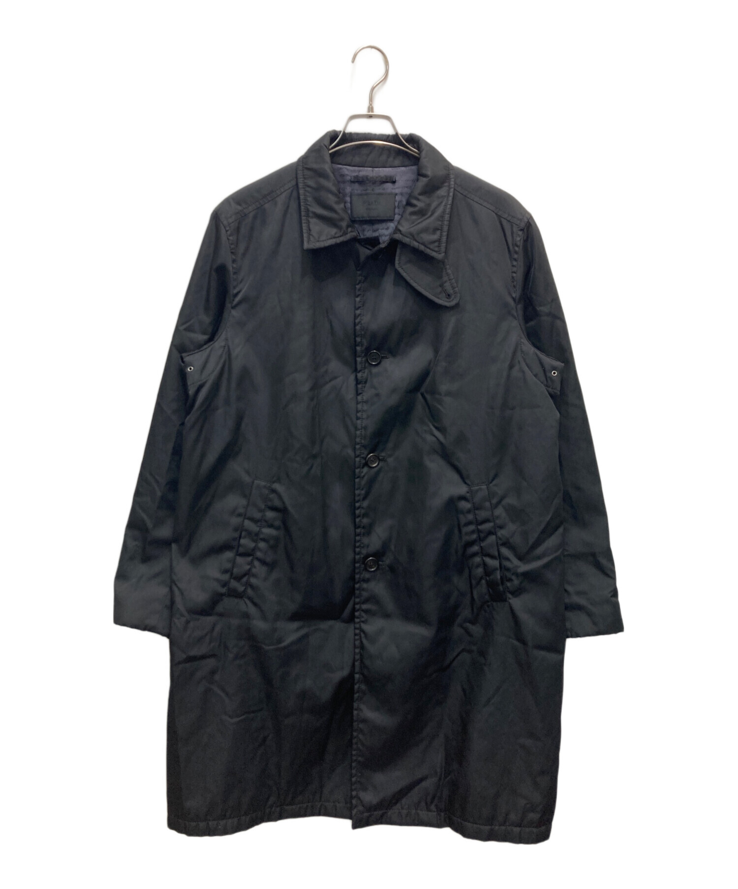 プラダ　ナイロンコート　着用10回程度　38 中古・古着通販】PRADA (プラダ) ナイロンコート ブラック サイズ:36