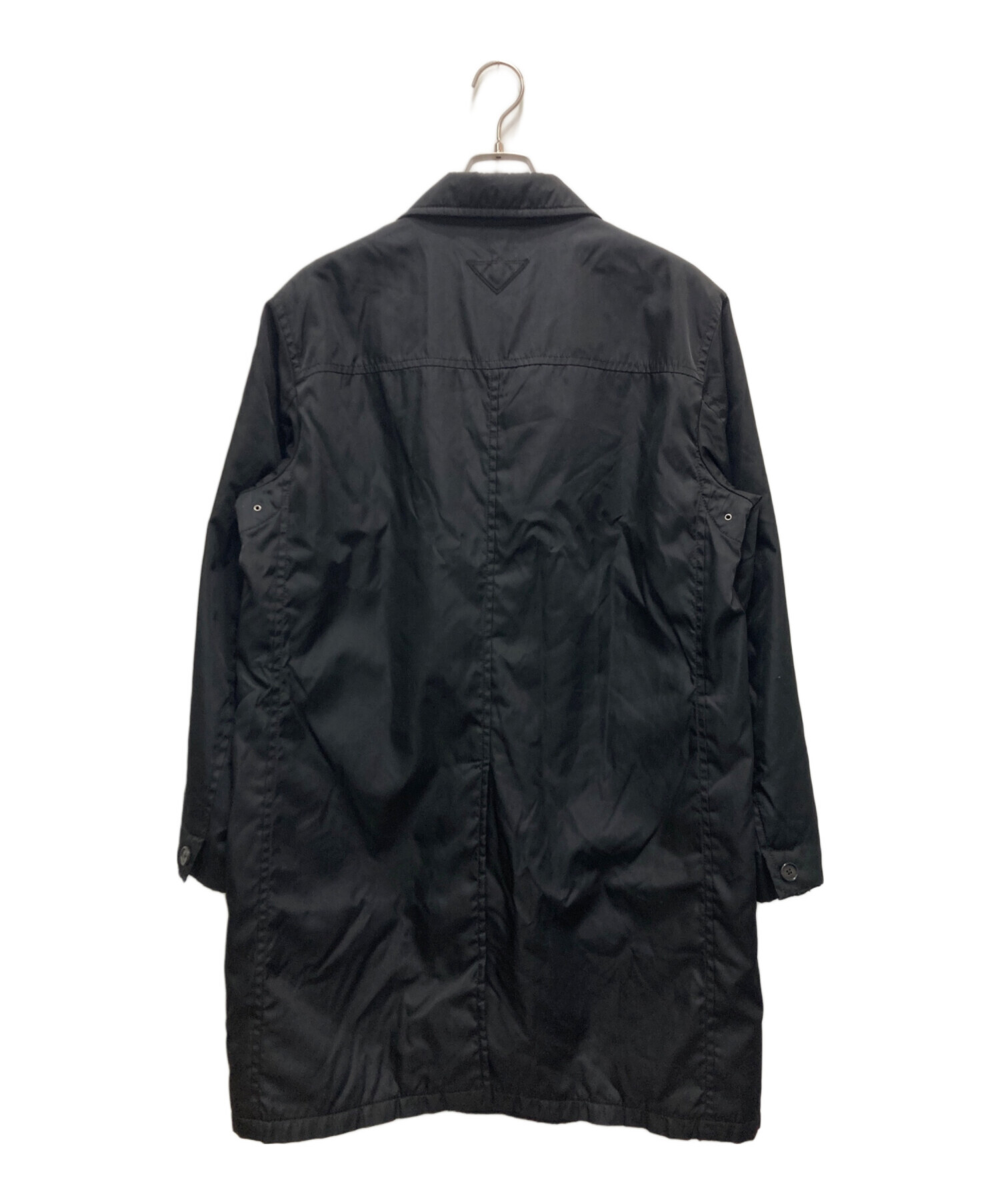 中古・古着通販】PRADA (プラダ) ナイロンステンカラーコート ブラック