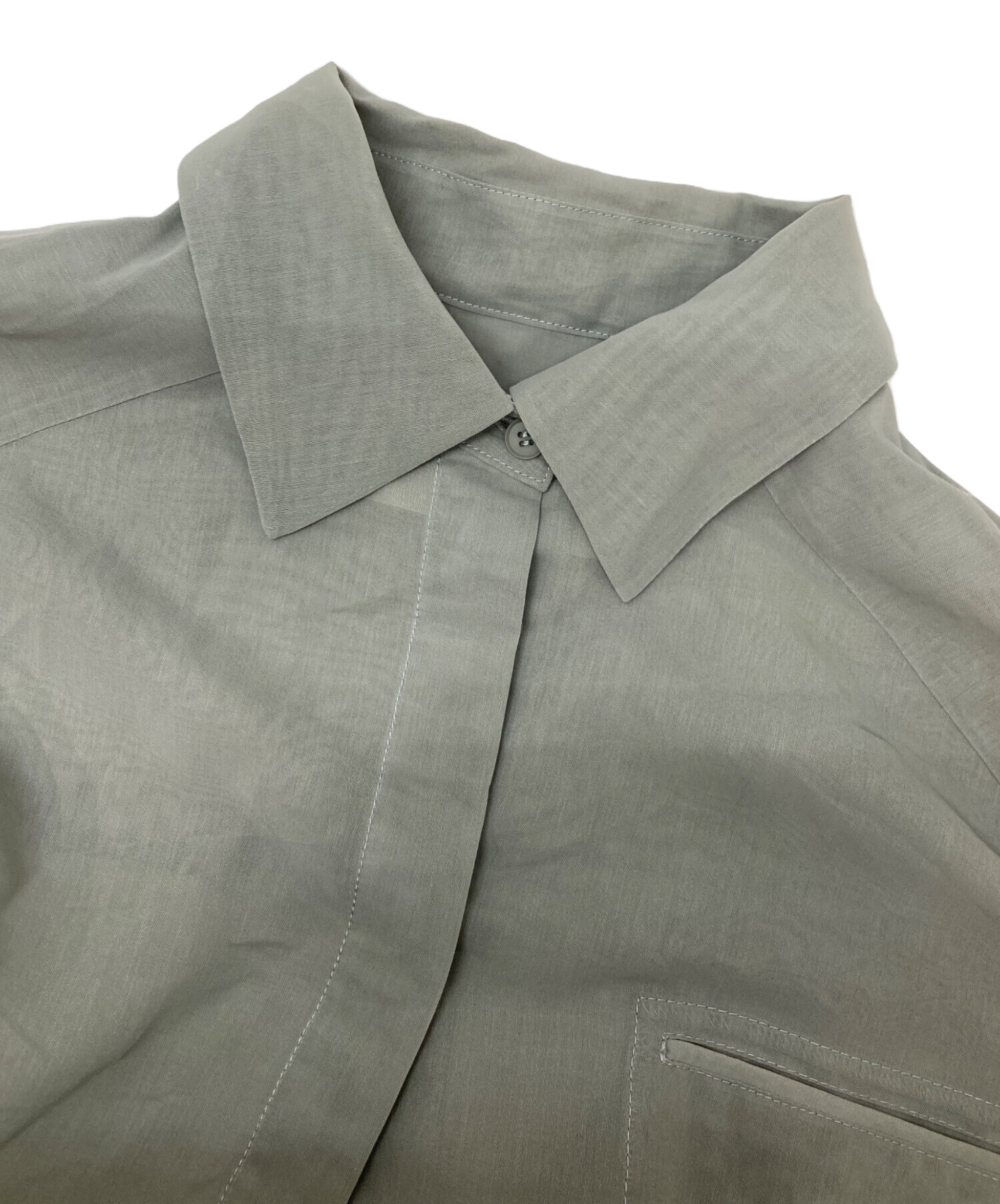 中古・古着通販】TODAYFUL (トゥデイフル) Organdy Over Shirts グレー 