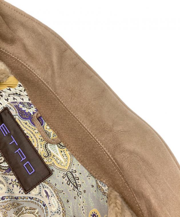 中古・古着通販】ETRO (エトロ) リアルムートンコート ベージュ サイズ