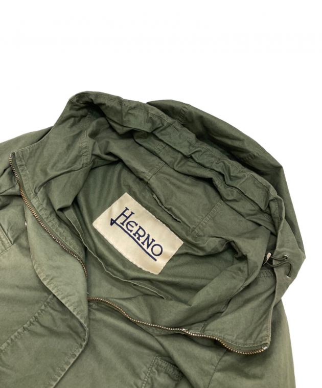 中古・古着通販】HERNO (ヘルノ) ミリタリージャケット オリーブ
