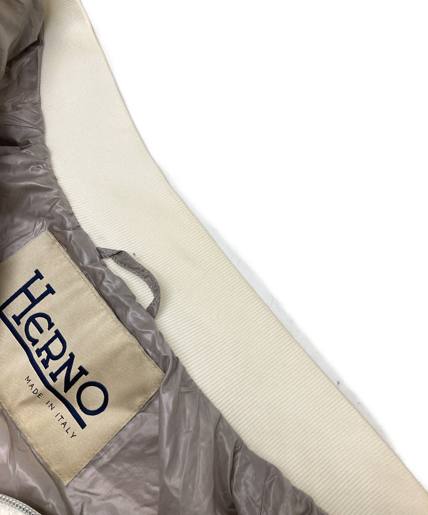 中古・古着通販】HERNO (ヘルノ) ボンバージャケット ホワイト サイズ