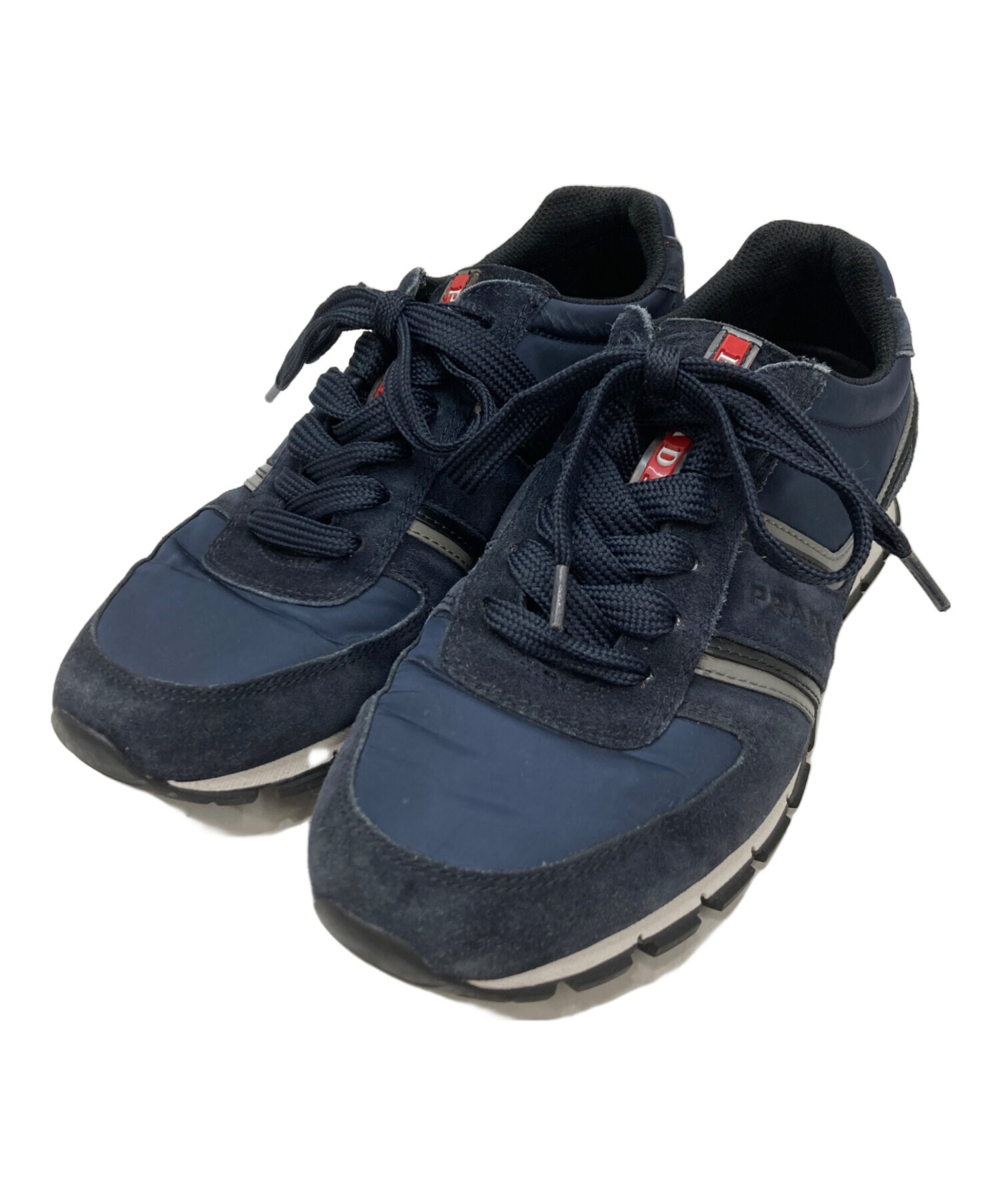 PRADA ネイビー スエード スニーカー　サイズ8 PRADA ネイビー スエード スニーカー サイズ8 楽天市場】プラダ