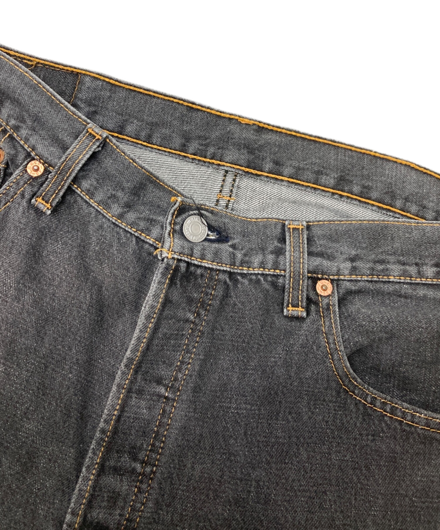 中古・古着通販】LEVI'S (リーバイス) 501先染めデニムパンツ ブラック