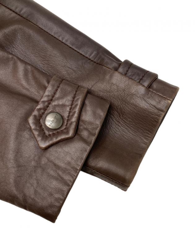 マックスマーラ　ウィークエンドライン　レザージャケット　ブラウン 中古・古着通販】Max Mara WEEK END LINE (マックスマーラ