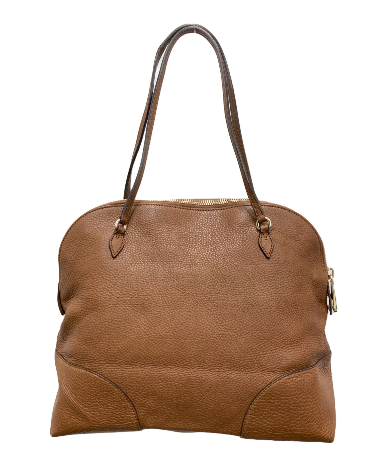 中古・古着通販】GUCCI (グッチ) レザーハンドバッグ ブラウン