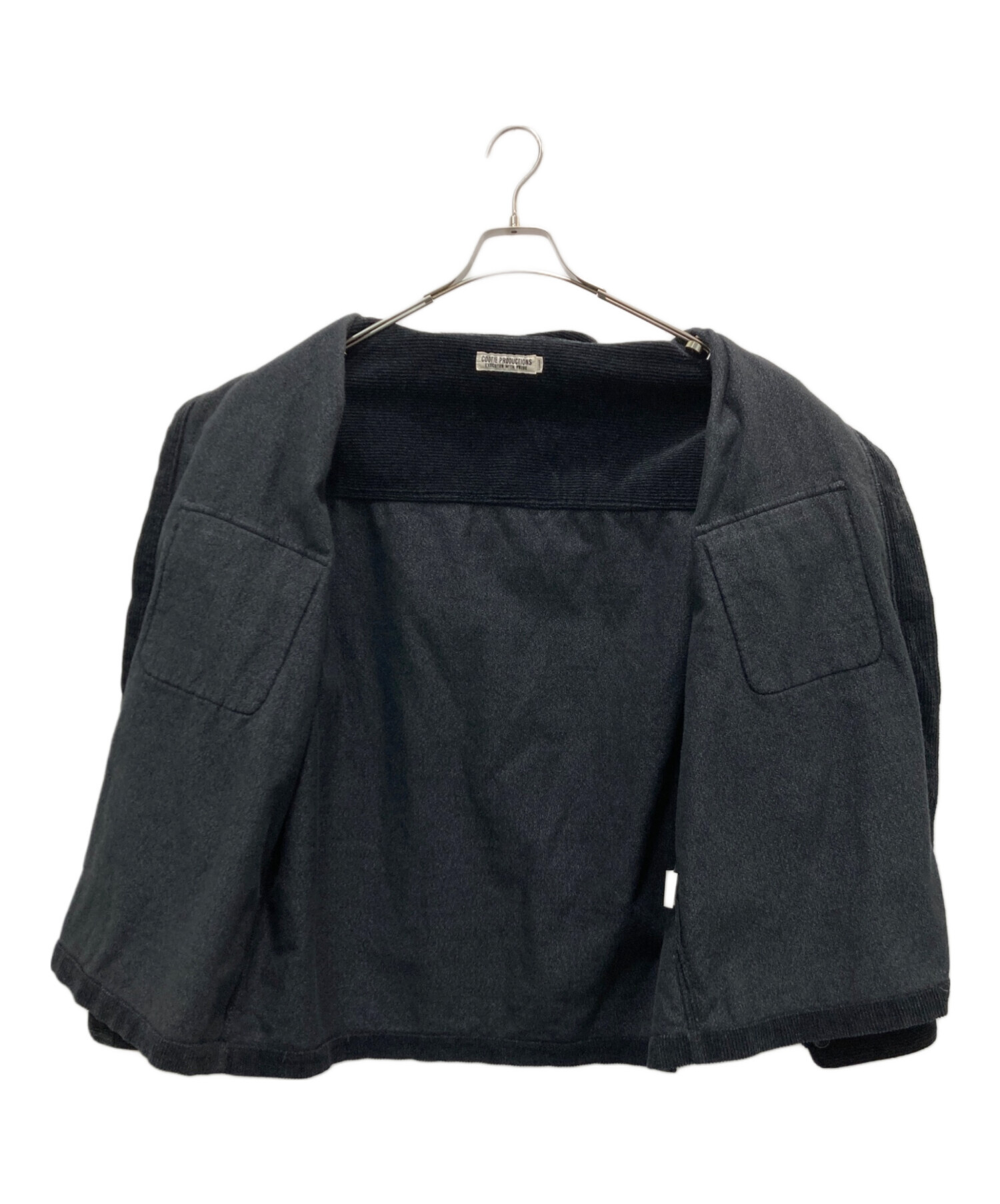 cootie productions ジャケット コーデュロイ ブラック COOTIE ブラック コーデュロイ シャツジャケット