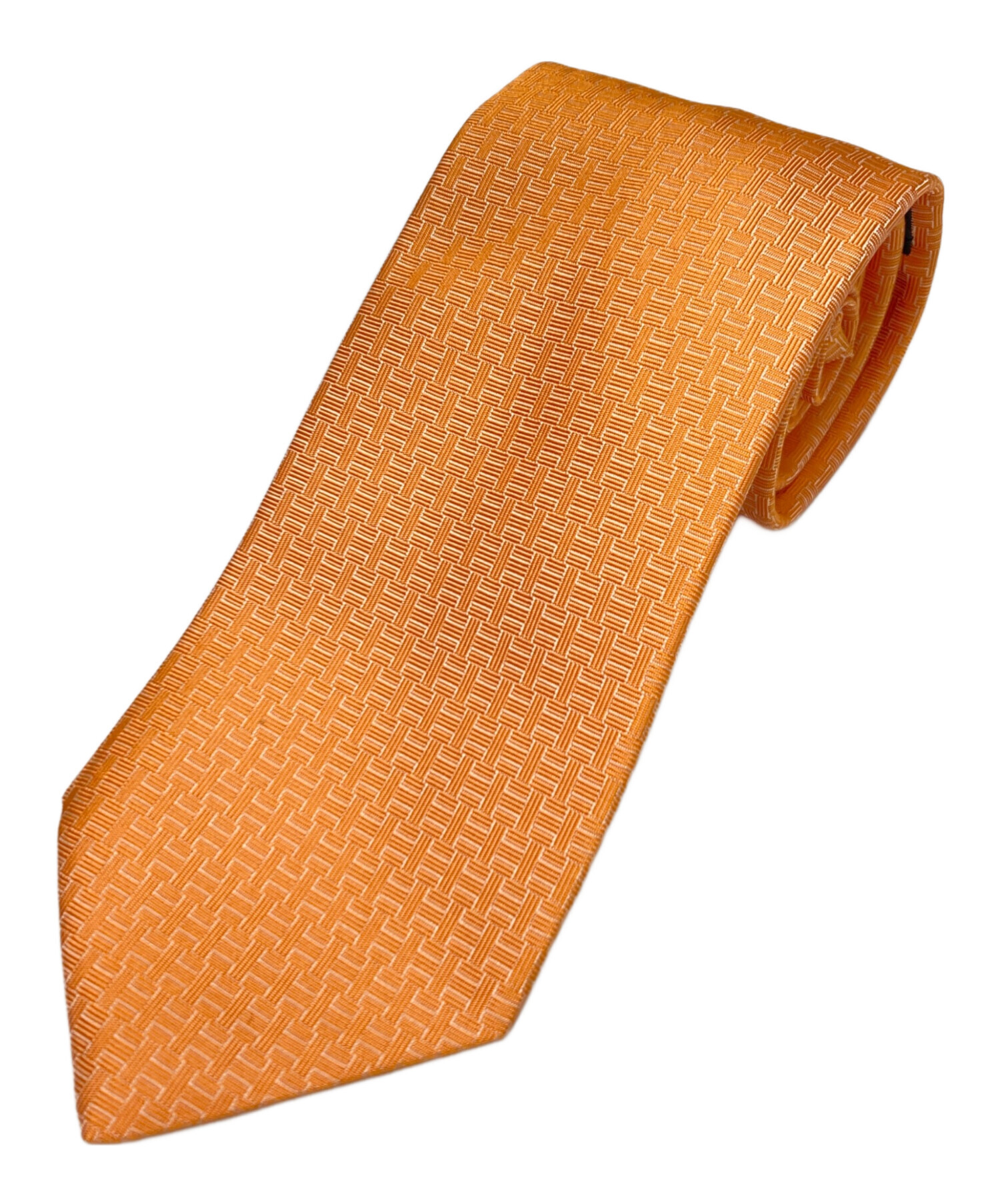 中古・古着通販】HERMES (エルメス) ロゴネクタイ オレンジ サイズ