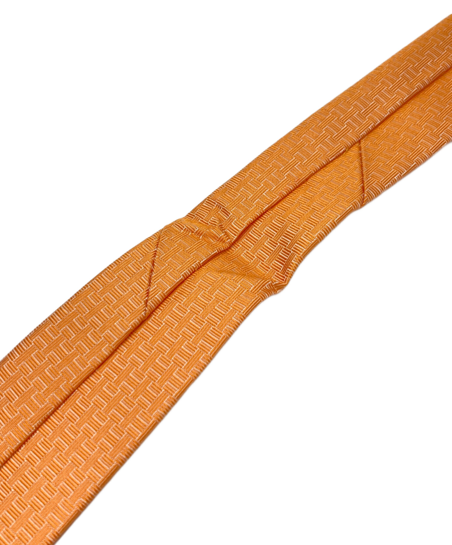 中古・古着通販】HERMES (エルメス) ロゴネクタイ オレンジ サイズ
