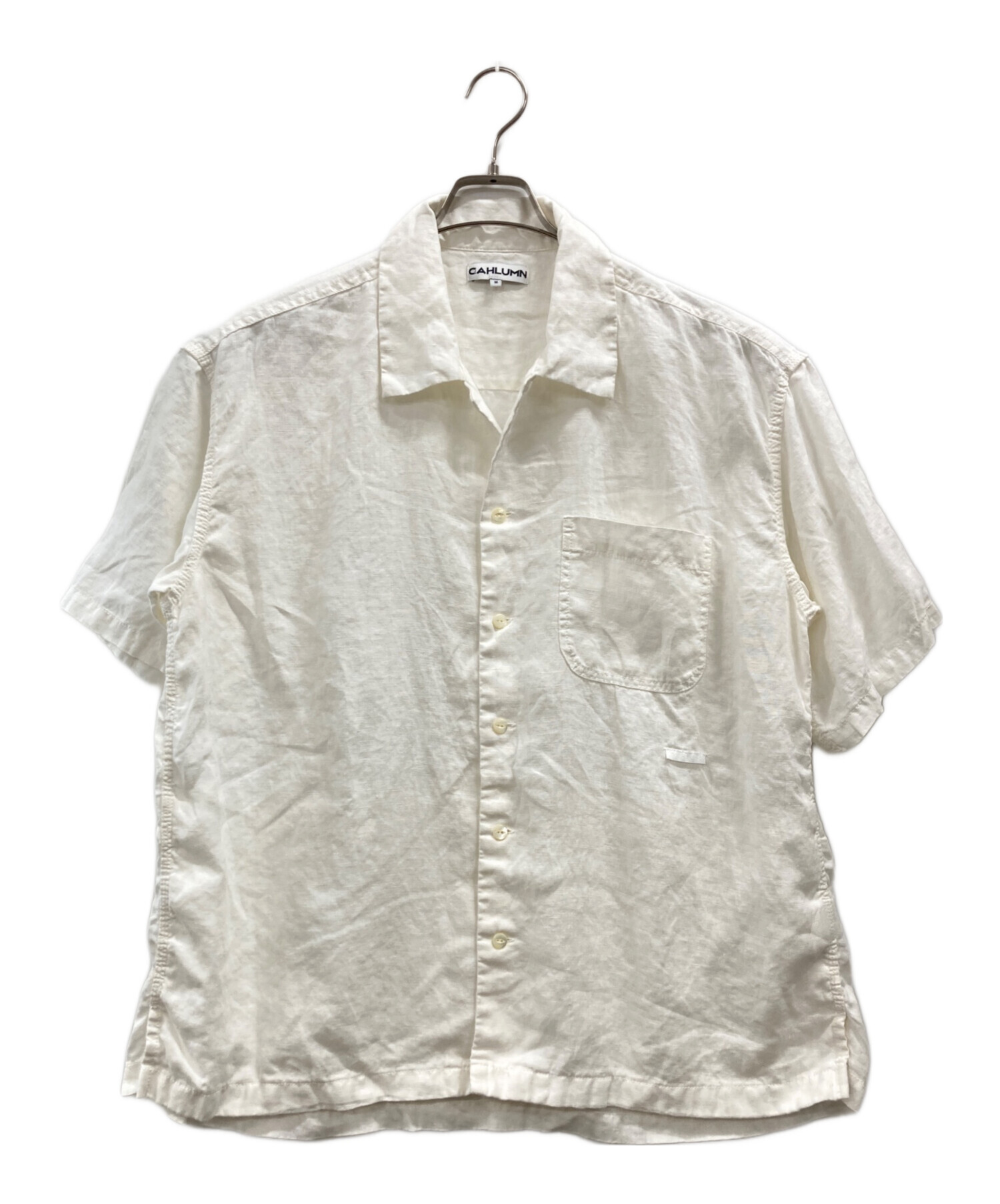 中古・古着通販】CAHLUMN (カウラム) Belgium Linen Open Collar Shirt
