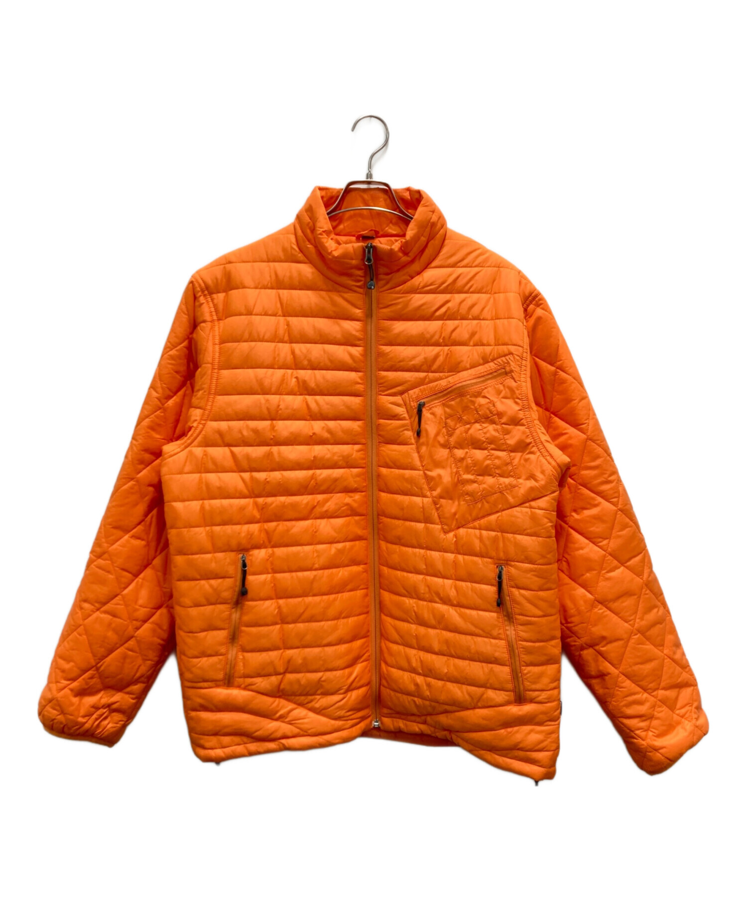 【セール中】Stussy シェルジャケット オレンジ Mサイズ フーディー 中古・古着通販】stussy (ステューシー) 中綿ジャケット オレンジ