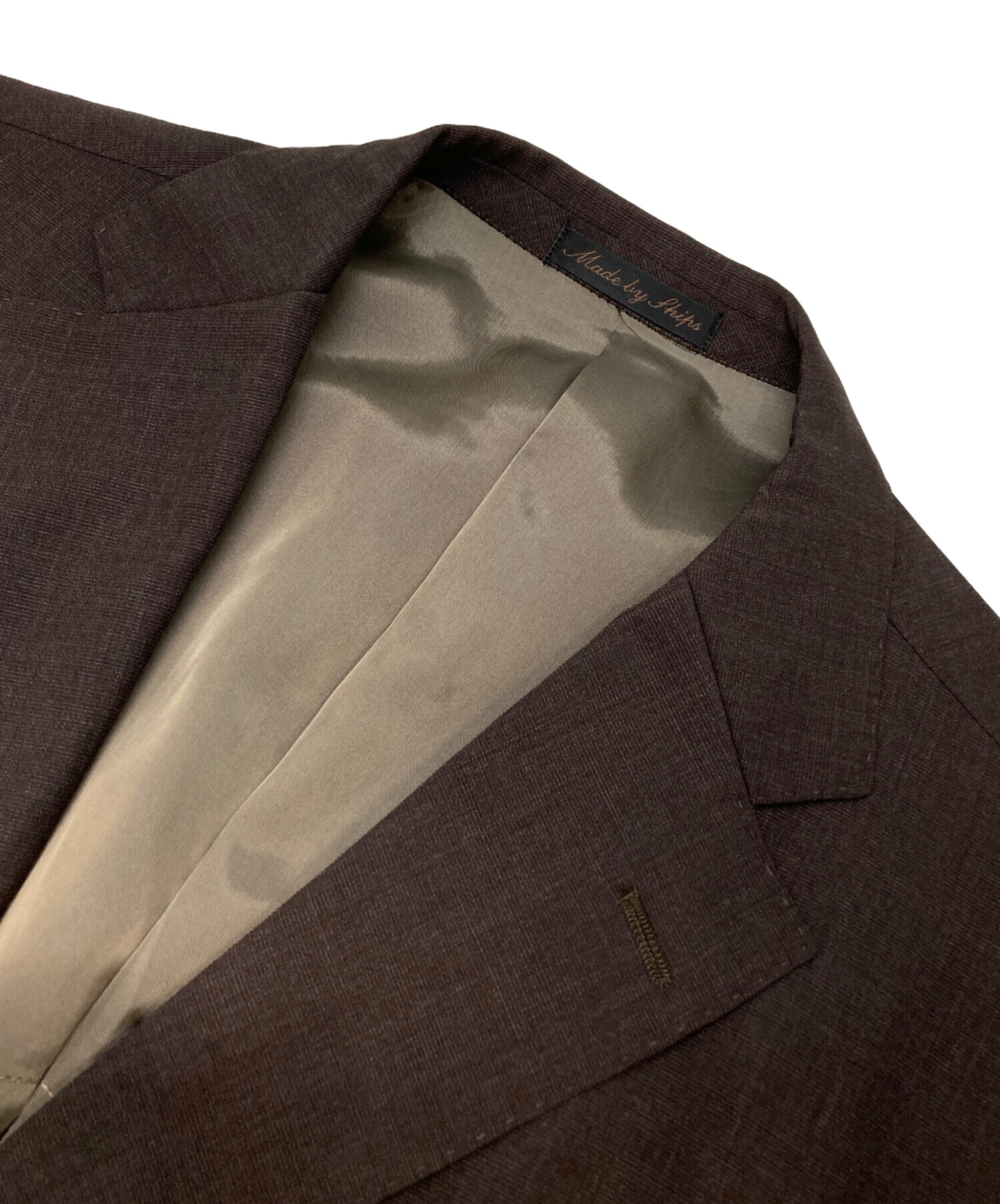 中古・古着通販】SHIPS (シップス) テーラードジャケット ブラウン