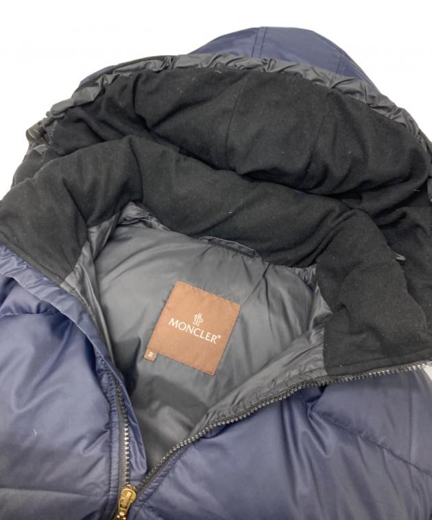 2 MONCLER 「鑑定済」 本物 ネイビー ダウンジャケット M L 重ね着 中古・古着通販】MONCLER (モンクレール) ダウンジャケット ネイビー