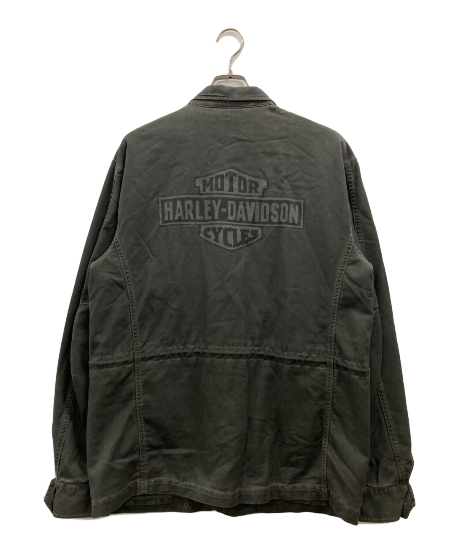 ハーレーダビッドソンオリーブグリーン ミリタリージャケット 中古・古着通販】HARLEY-DAVIDSON (ハーレーダビッドソン) ロゴ