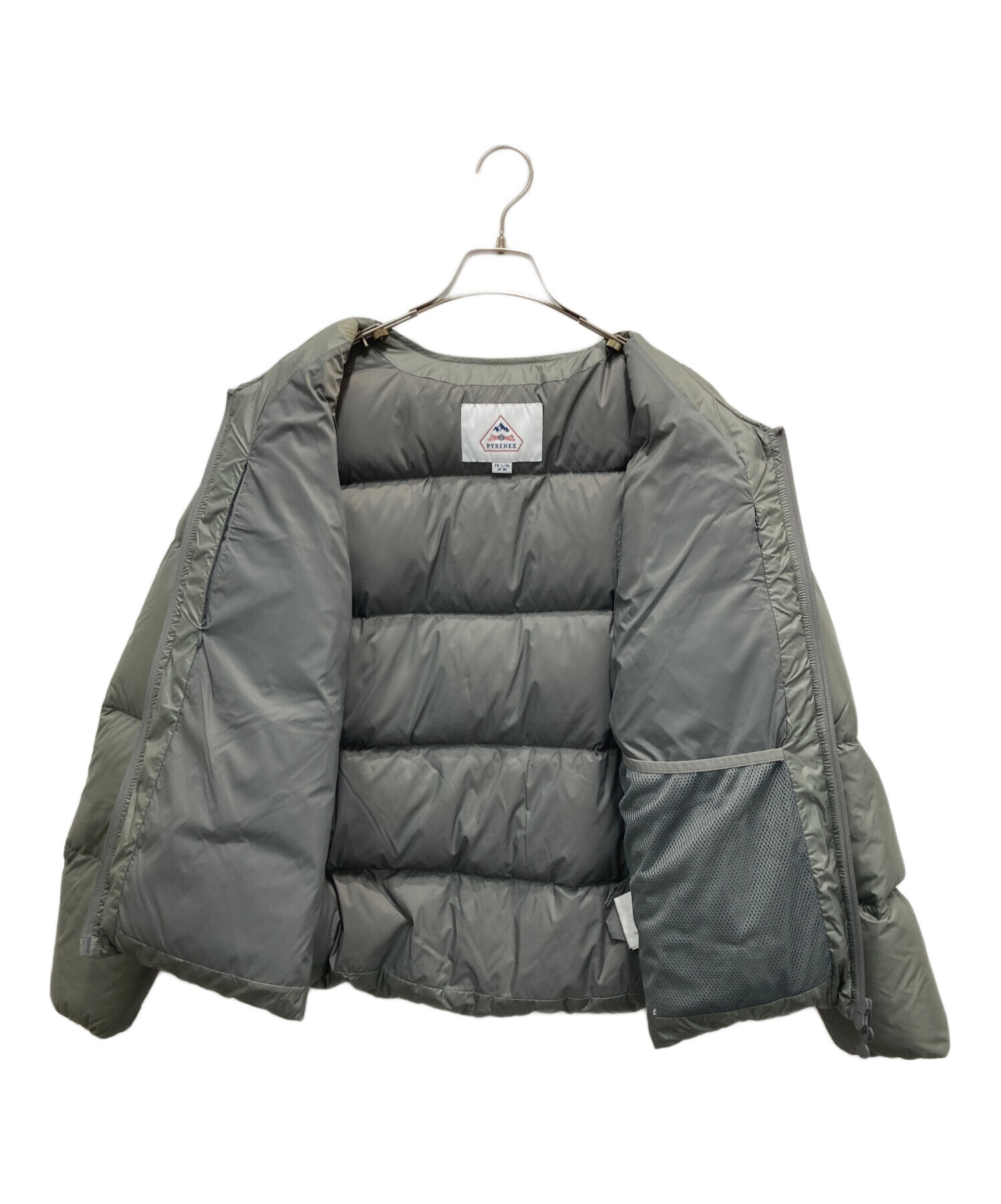 中古・古着通販】Pyrenex (ピレネックス) ノーカラーダウンジャケット 