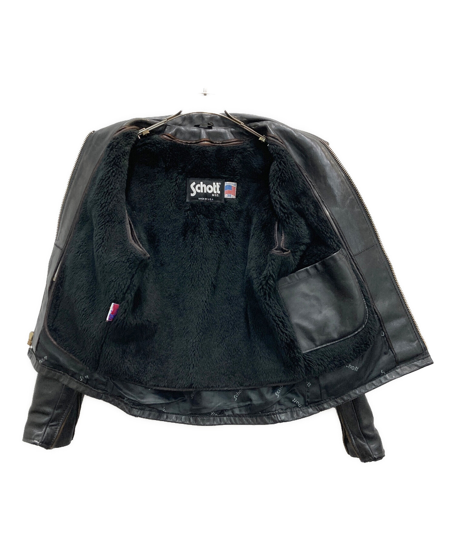 中古・古着通販】Schott (ショット) 642ライナー付シングルライダース