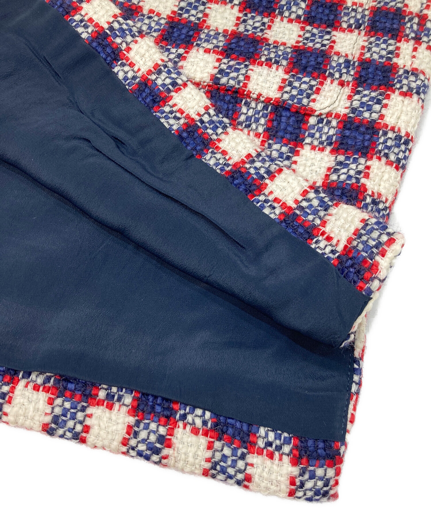 中古・古着通販】GUCCI (グッチ) 金釦ウールニットワンピース レッド