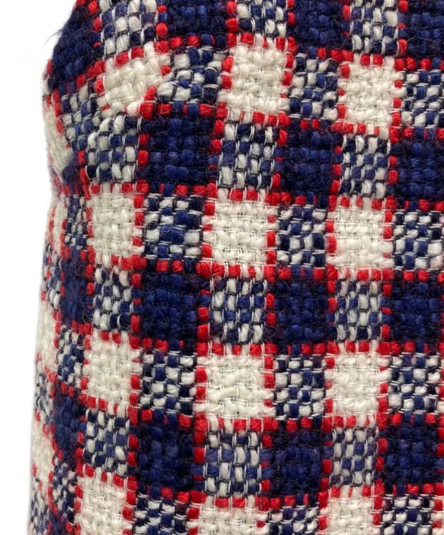 中古・古着通販】GUCCI (グッチ) 金釦ウールニットワンピース レッド