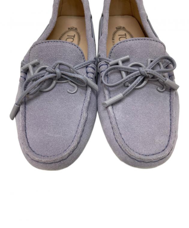 TOD'S パープル スエード ローファー極美品ほぼ未使用　ドライビングシューズ TOD'S (トッズ) レザー ゴンミーニ ドライビング シューズ