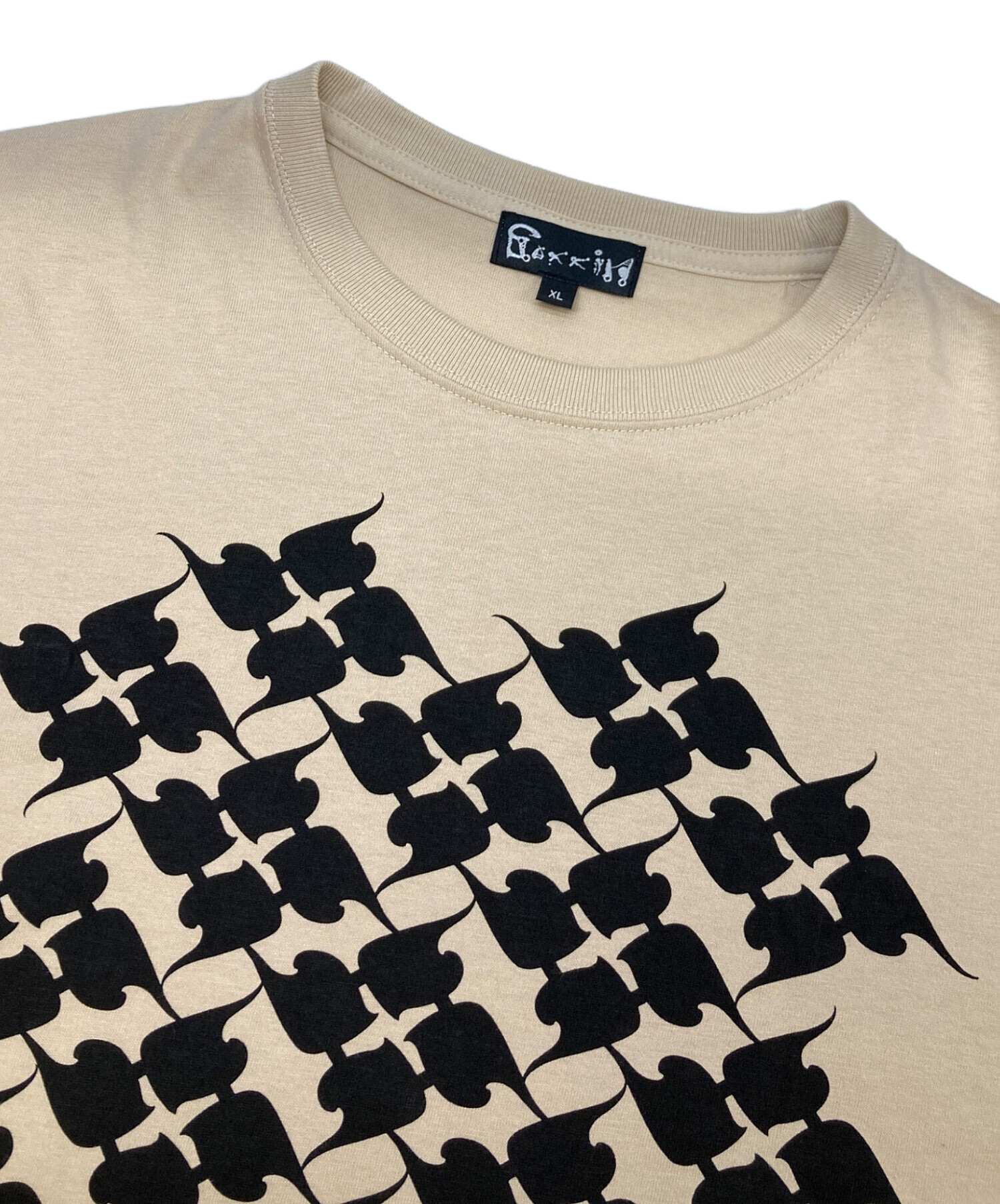 中古・古着通販】Gakkin (ガッキン) 風花罰ロゴTシャツ ベージュ