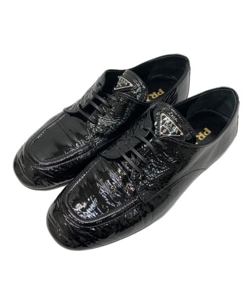 PRADA ネイビー パテントフラットシューズ PRADA ネイビー パテントフラットシューズ