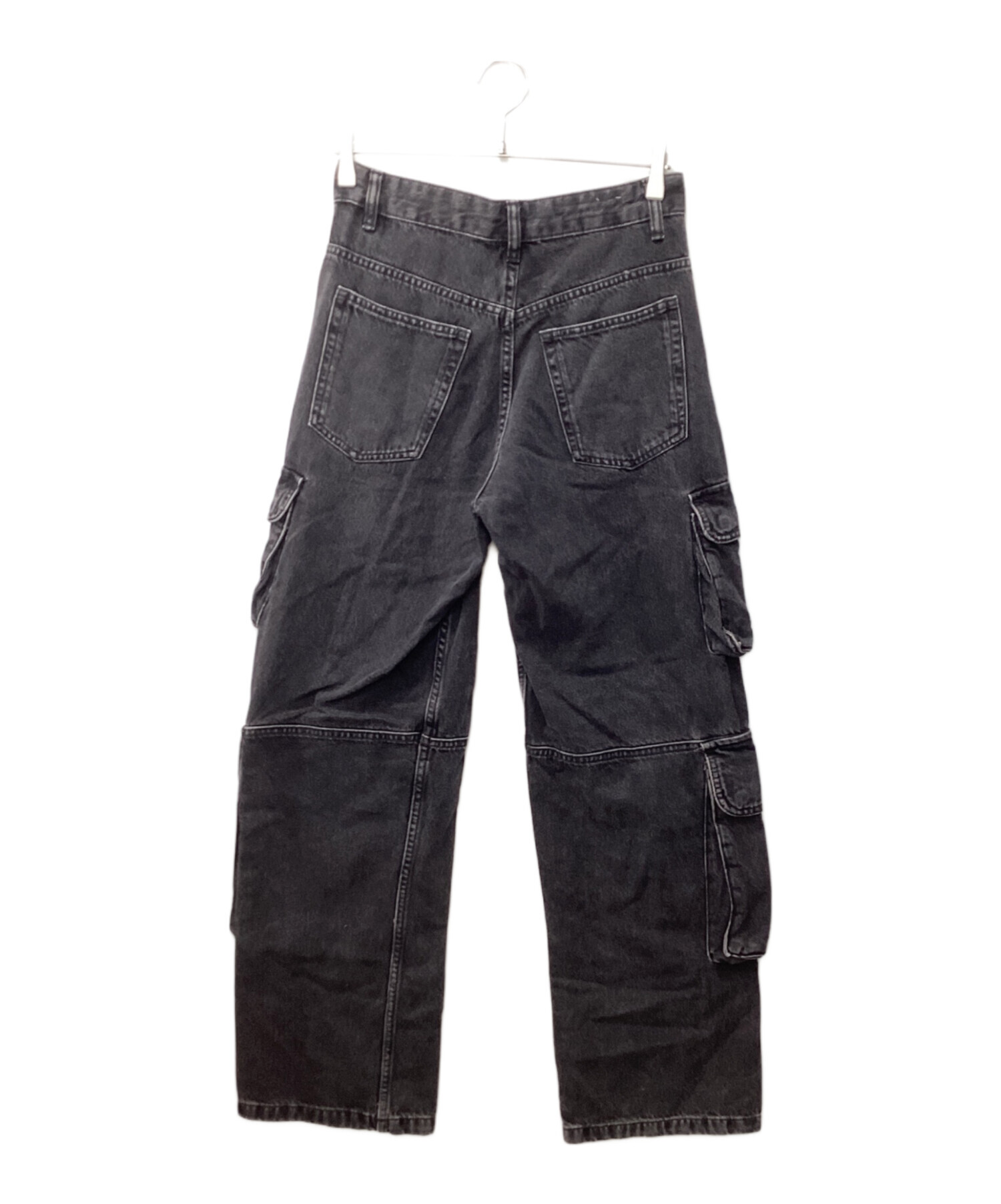 00s ZARA ミッドライズ カーゴ デニムパンツ ヴィンテージ y2k 36 中古・古着通販】ZARA (ザラ) デニムカーゴパンツ グレー サイズ:36