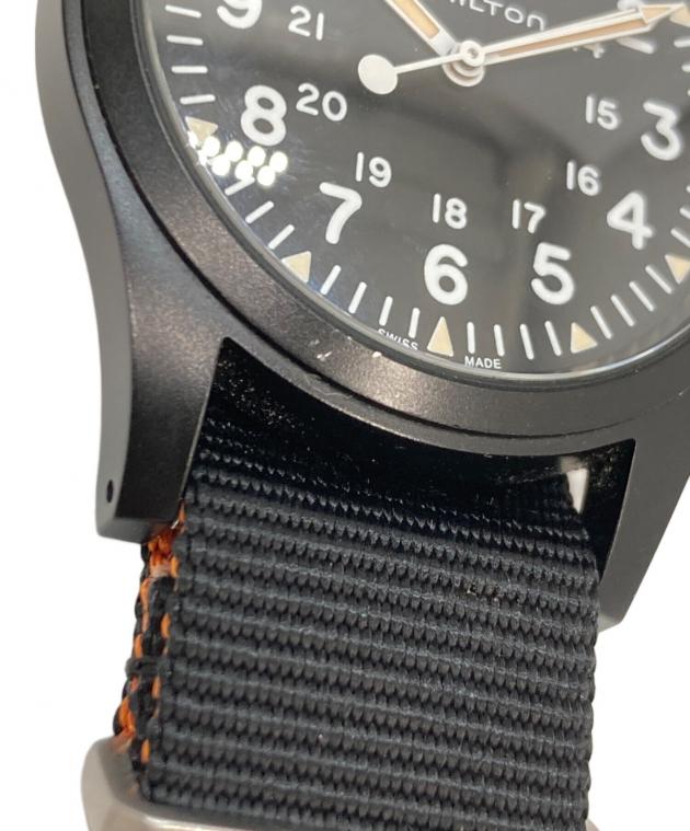 値下げ！【未使用品】HAMILTON カーキフィールドBLACK STRAP 中古・古着通販】HAMILTON (ハミルトン) カーキフィールドメカニカル