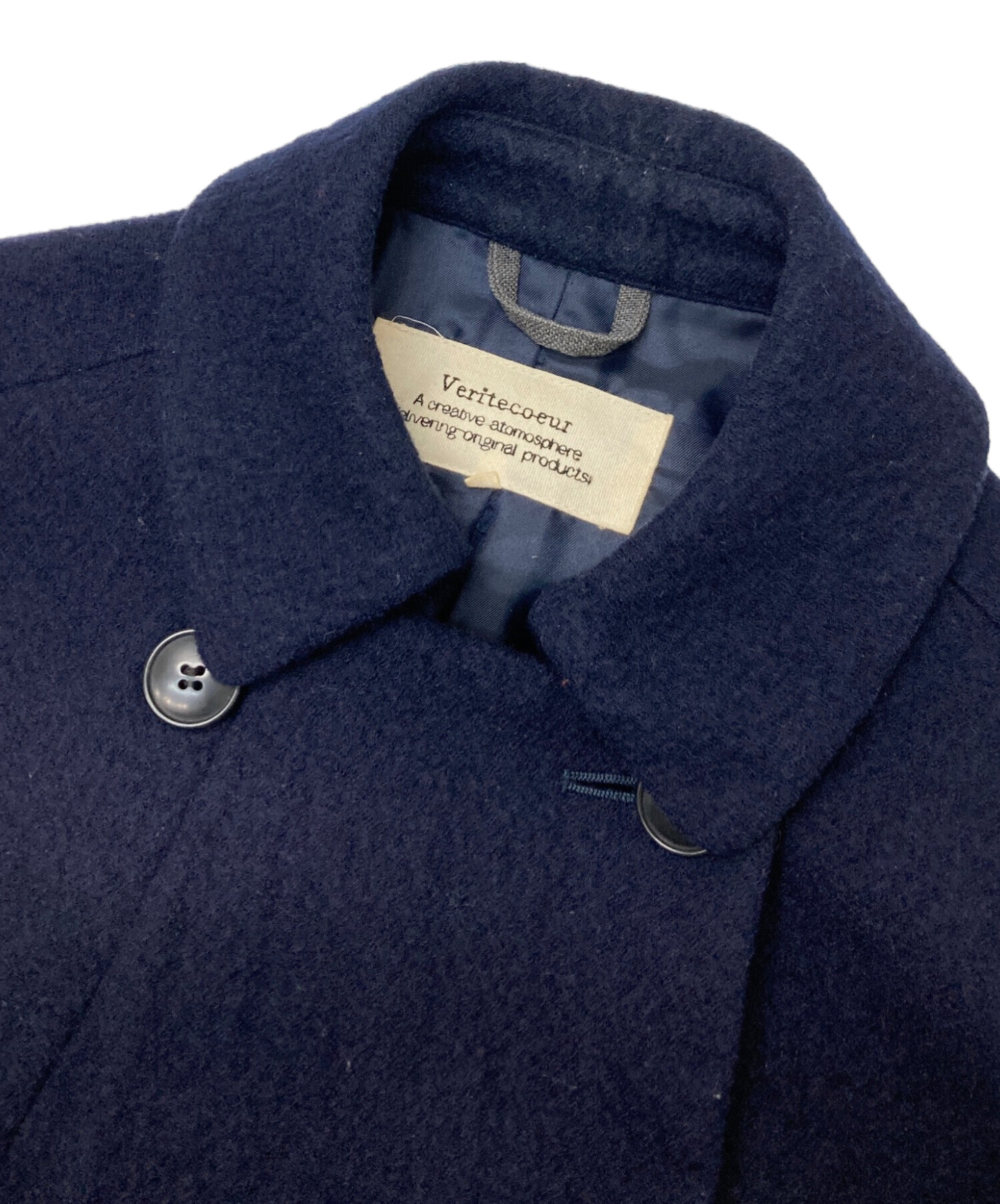 ヴェリテクール　ロングコート　ネイビー 新品未使用 ヴェリテクール ロングコート ネイビー 新品未使用 - メルカリ
