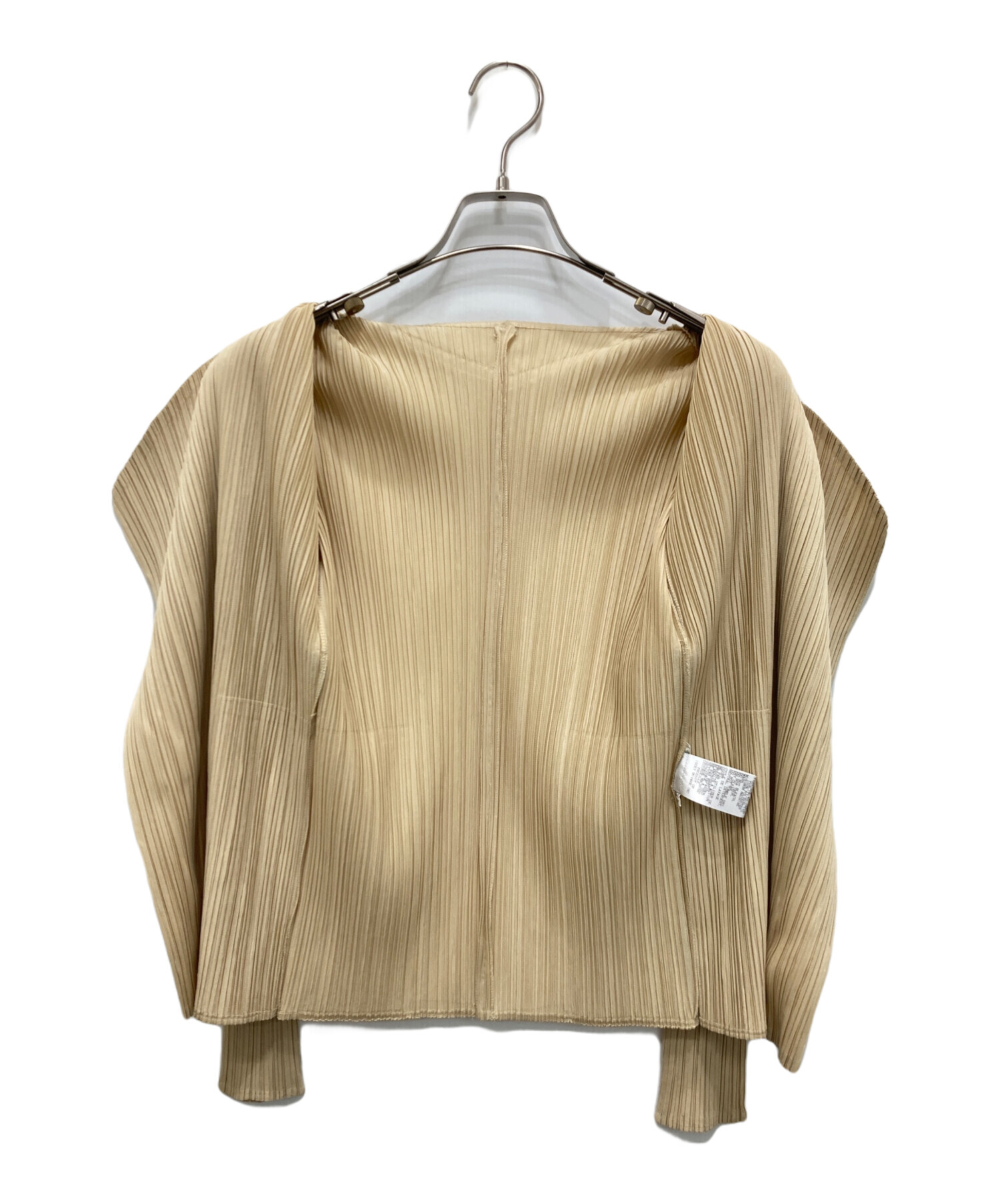 PLEATS PLEASE プリーツシャツ ベージュ PLEATS PLEASE プリーツプリーズ シャツ ベージュ イッセイミヤケ