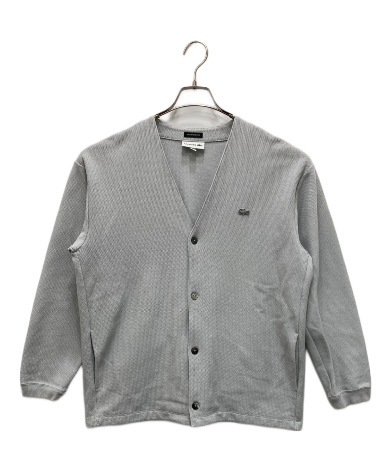 中古・古着通販】LACOSTE (ラコステ) 1TONE CARDIGAN グレー サイズ:M 