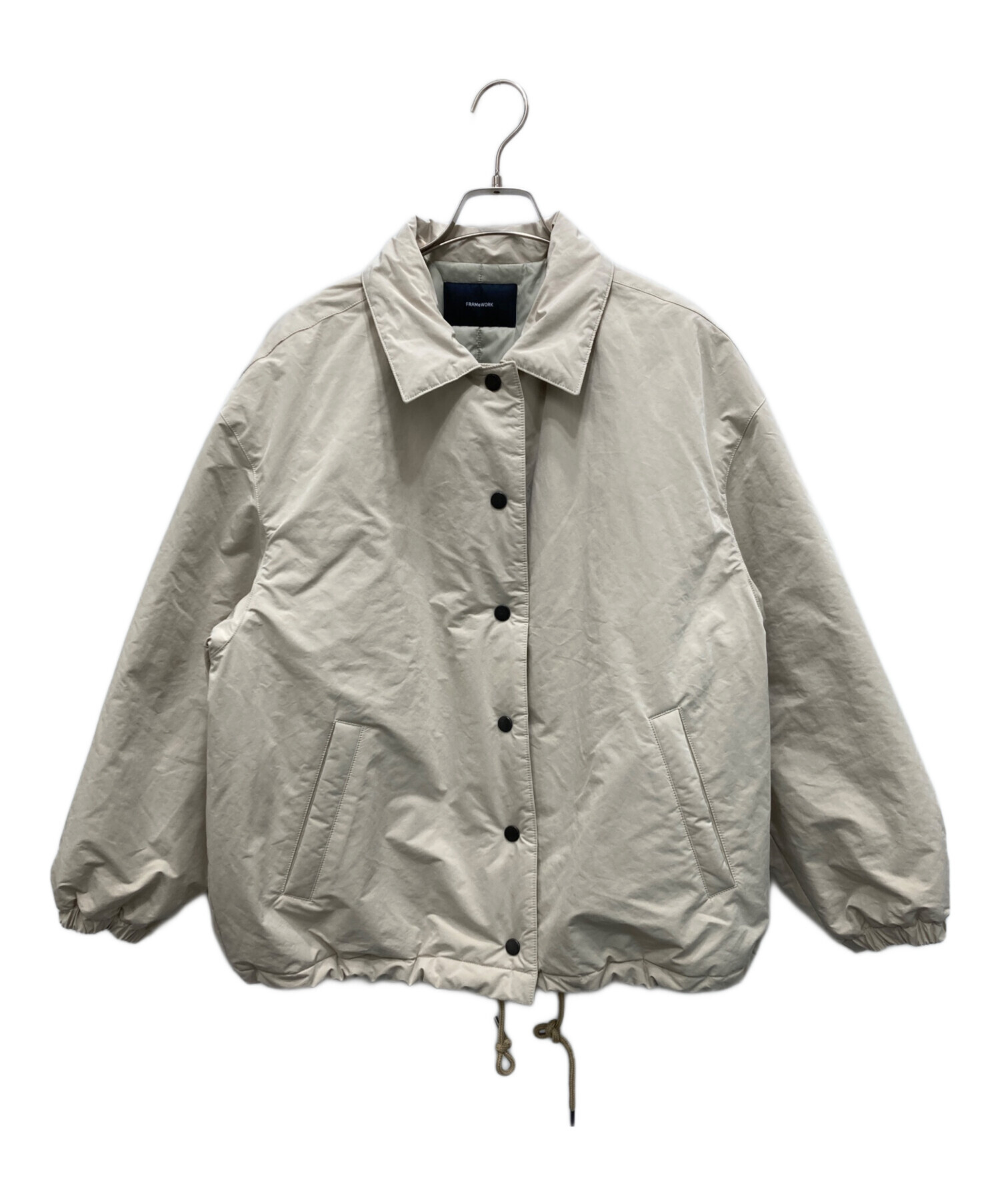 FRAMeWORK 撥水防風ポンチョコート　アイボリー　38 フレームワーク 中古・古着通販】FRAMeWORK (フレームワーク) 撥水防風ポンチョコート