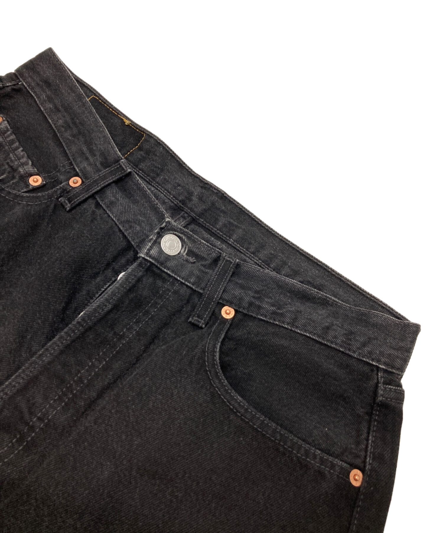 中古・古着通販】LEVI'S (リーバイス) 501後染めデニムパンツ ブラック