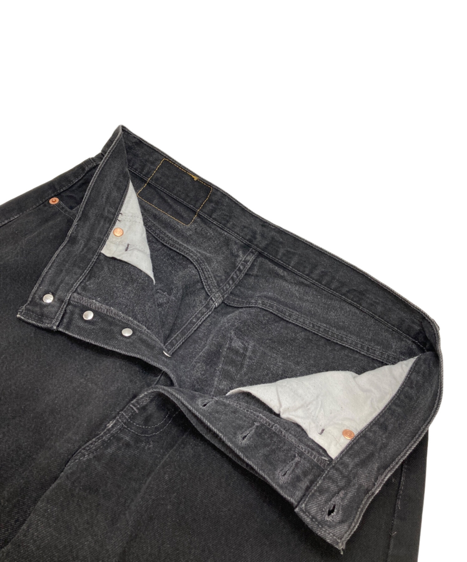 中古・古着通販】LEVI'S (リーバイス) 501後染めデニムパンツ ブラック