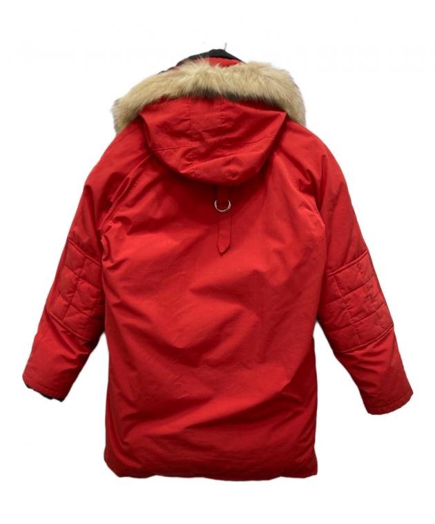 中古・古着通販】Schott (ショット) ファー付ダウンジャケット レッド